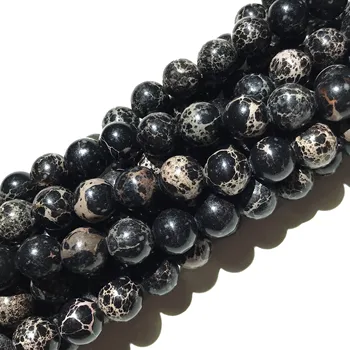 8mm Natural Black Imperial Jasper Sea Sediment Gemstone Spacer Round Beads DIY Bracelet Necklace for Jewelry Making 15"Strand
8mm Natural Black Imperial Jasper Sea Sediment Gemstone Spacer Round Beads DIY Bracelet Necklace for Jewelry Making 15"Strand