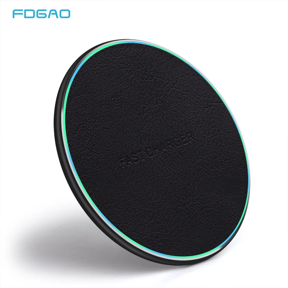 FDGAO 10W Qi Wireless Charger for iPhone X XS MAX XR 8 11 Leather Fast Wireless Charging Pad For Samsung S8 S9 S10 Plus Note 9 8
FDGAO 10W Qi Wireless Charger for iPhone X XS MAX XR 8 11 Leather Fast Wireless Charging Pad For Samsung S8 S9 S10 Plus Note 9 8