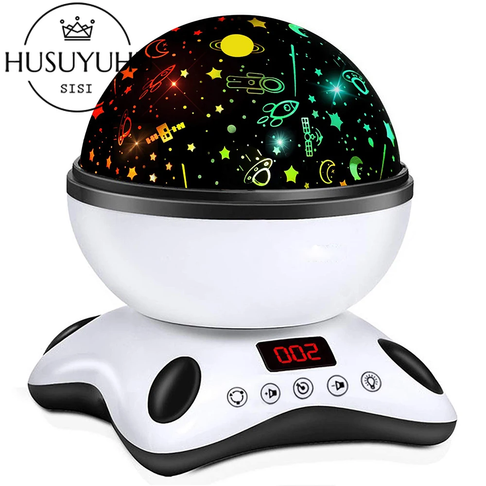 Night Light Projector Remote Control Timer Design Projection lamp Built-in 12 Light Songs 360 Degree Rotating 8 Colorful Lights
Night Light Projector Remote Control Timer Design Projection lamp Built-in 12 Light Songs 360 Degree Rotating 8 Colorful Lights