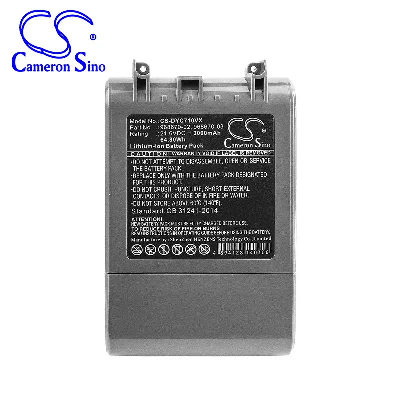 CameronSino для DYSON SV11 V7 V7 Motorhead Pro V7 Motorhead vacuum V7 Total Clean V7 Trigger 968670-02 968670-03 battery
CameronSino для DYSON SV11 V7 V7 Motorhead Pro V7 Motorhead vacuum V7 Total Clean V7 Trigger 968670-02 968670-03 battery