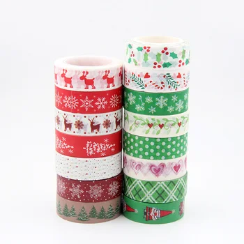 1PC 15mm*10m Merry Christmas Washi Tapes Santa Claus, Snowman, Christmas Stocking, Snowflakes, Reindeer Masking Decorative Tapes 
1PC 15mm*10m Merry Christmas Washi Tapes Santa Claus, Snowman, Christmas Stocking, Snowflakes, Reindeer Masking Decorative Tapes