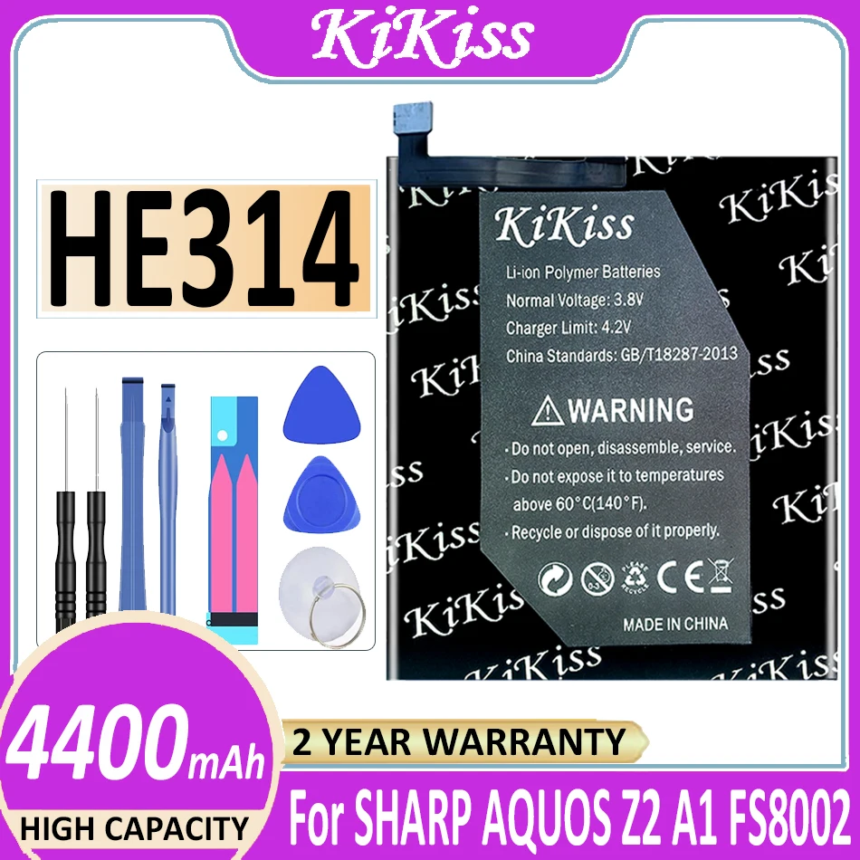 4400mAh KiKiss Replacement Battery HE314 for SHARP AQUOS Z2 A1 FS8002 Mobile Phpne Batteries + Tracl Code | Мобильные телефоны и