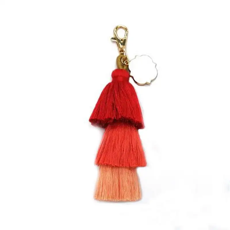 ZWPON Boho Style Multicolored Cotton tassel Chain Key 3 layer Rainbow Fringe Key Chain Blank Monogram Square Key Chain for Woman
ZWPON Boho Style Multicolored Cotton tassel Chain Key 3 layer Rainbow Fringe Key Chain Blank Monogram Square Key Chain for Woman