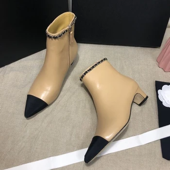 New Fashion Women's Boots Pointed Toe Ankle Boots For Woman Luxury Brand Women's Shoes Genuine Leather Low Heels Winter Boots
New Fashion Women's Boots Pointed Toe Ankle Boots For Woman Luxury Brand Women's Shoes Genuine Leather Low Heels Winter Boots