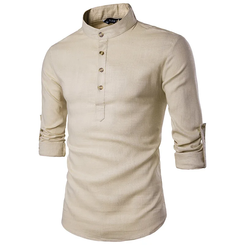 Euro Size Mens Linen Shirts Long Sleeve Button Down Solid Loose 2020 Spring Autumn Dress Henley Shirts Fashion Male Clothes
Euro Size Mens Linen Shirts Long Sleeve Button Down Solid Loose 2020 Spring Autumn Dress Henley Shirts Fashion Male Clothes