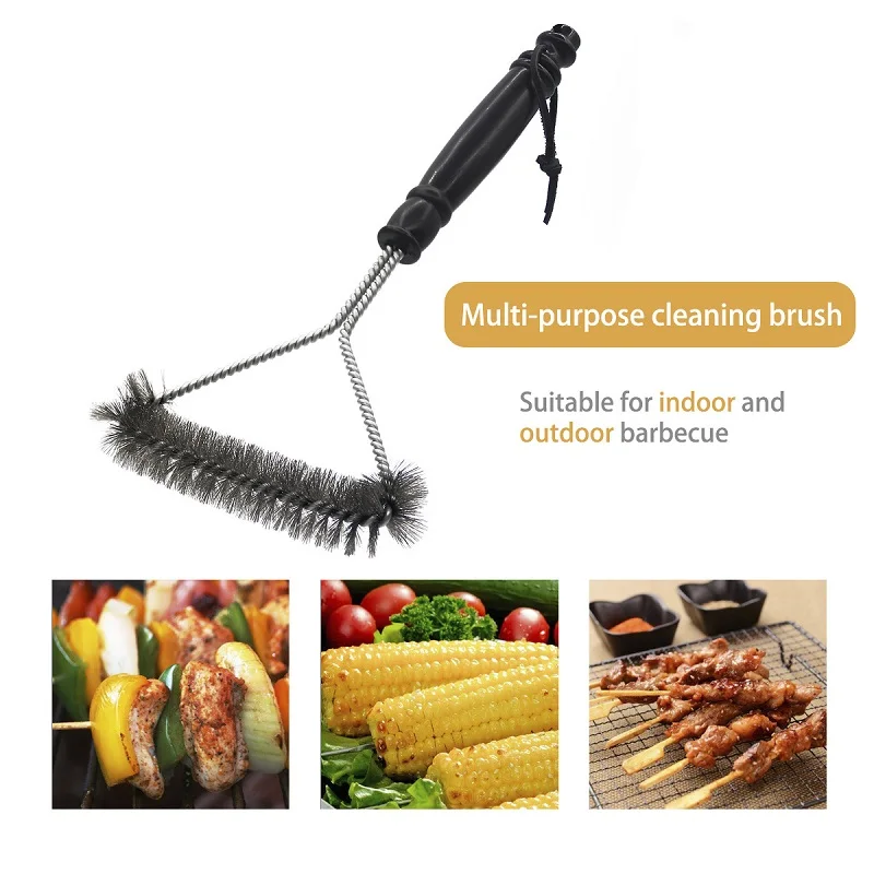 Stainless Steel Barbecue Grill Brush And Scraper Multifunction BBQ Kit Kitchen Cleaning Accessories Wire Triangle Cooking Tools
Stainless Steel Barbecue Grill Brush And Scraper Multifunction BBQ Kit Kitchen Cleaning Accessories Wire Triangle Cooking Tools