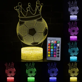 3D Color Change LEDs Table Desk Lamp LED Night Light Remote/Touch Rugby Football Pattern Kids Xmas Gift Home decoration D30
3D Color Change LEDs Table Desk Lamp LED Night Light Remote/Touch Rugby Football Pattern Kids Xmas Gift Home decoration D30