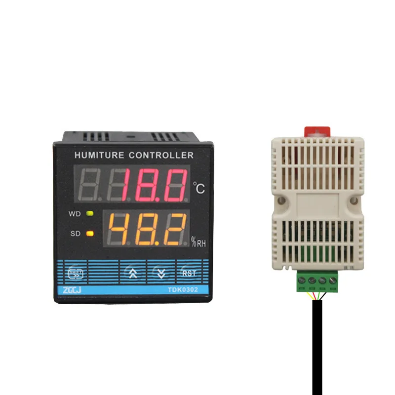 TDK0302 Temperature and humidity controller with DC volltage output SSR output digital display TDK0302 humiture controller
TDK0302 Temperature and humidity controller with DC volltage output SSR output digital display TDK0302 humiture controller