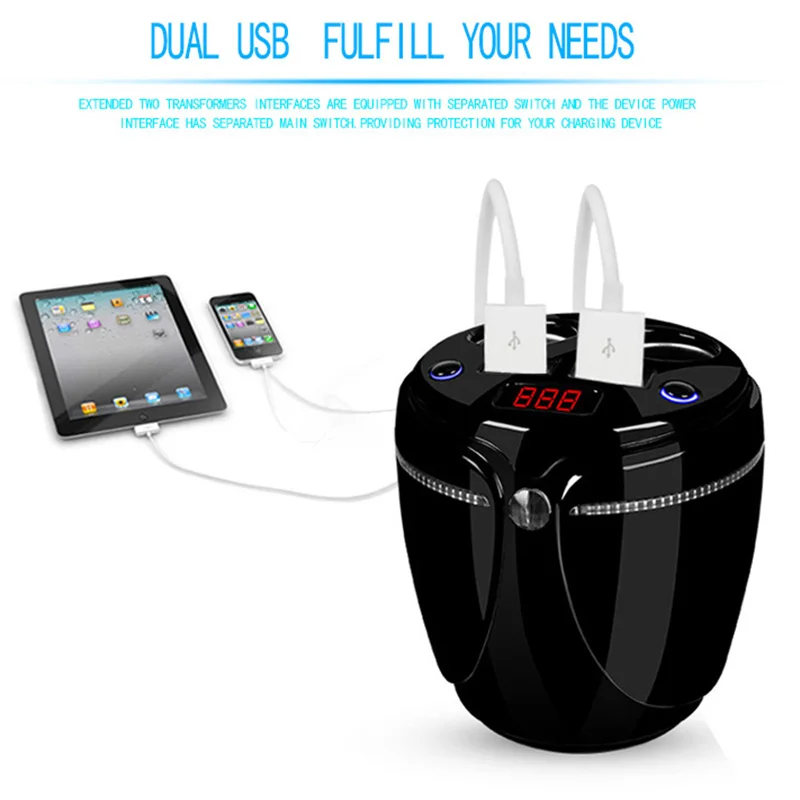 Multi-functional 2 USB Car Charger Cup Holder Display Car Charger Cigarette Lighter Splitter With Voltage Display 
Multi-functional 2 USB Car Charger Cup Holder Display Car Charger Cigarette Lighter Splitter With Voltage Display