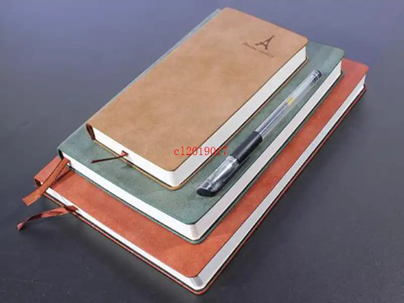 280 sheets notebook soft leather cover notepad small gift