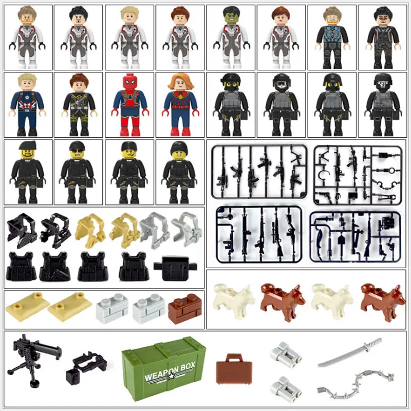 2019 New Structured Figures SWAT Military Army Building Blocks Special Forces Weapon pack Bricks Educational Toys Children Gift
2019 New Structured Figures SWAT Military Army Building Blocks Special Forces Weapon pack Bricks Educational Toys Children Gift