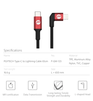For PGYTECH Type-C/lighting Data Cable 65cm Line for DJI OSMO ACTION /OSMO POCKET To Control Shooting with A Bigger Screen
For PGYTECH Type-C/lighting Data Cable 65cm Line for DJI OSMO ACTION /OSMO POCKET To Control Shooting with A Bigger Screen