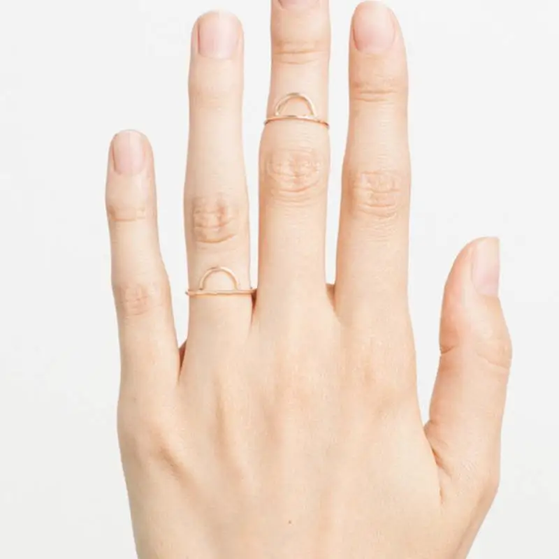 Фото Visunion геометрические кольца в виде полукруга ювелирный подарок на палец | Кольца (4000713760801)