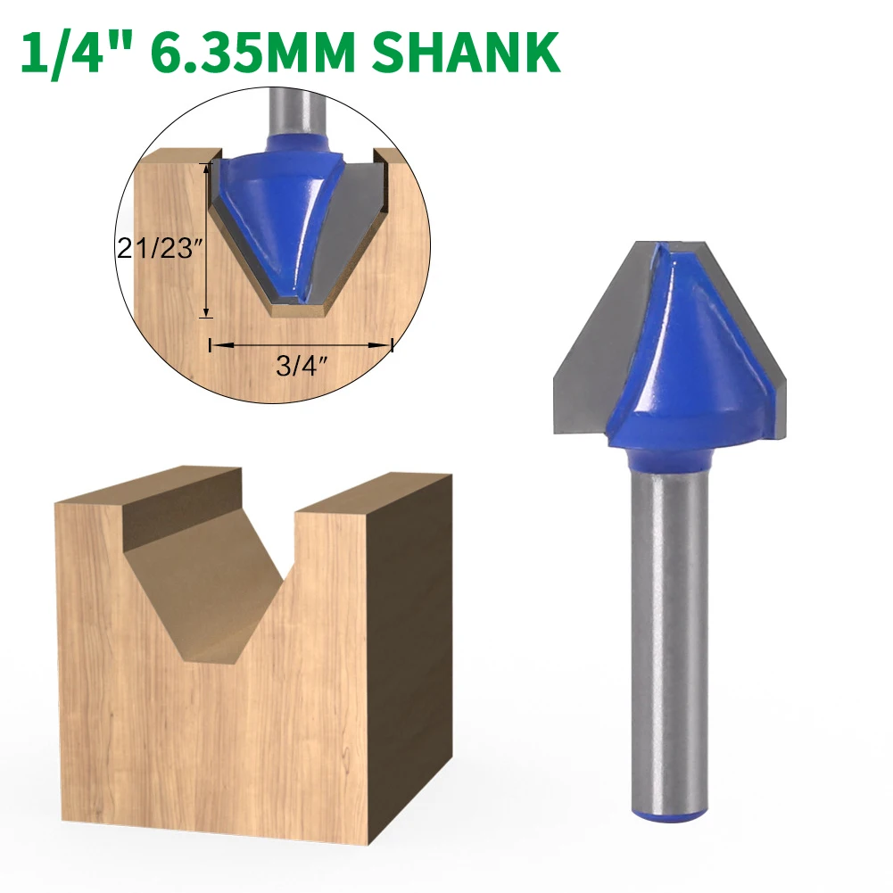 1PC 1/4" 6.35MM Shank Milling Cutter Wood Carving 60 Degree Woodworking Tenon Milling Cutter Drilling For Wood Carbide Alloy
1PC 1/4" 6.35MM Shank Milling Cutter Wood Carving 60 Degree Woodworking Tenon Milling Cutter Drilling For Wood Carbide Alloy