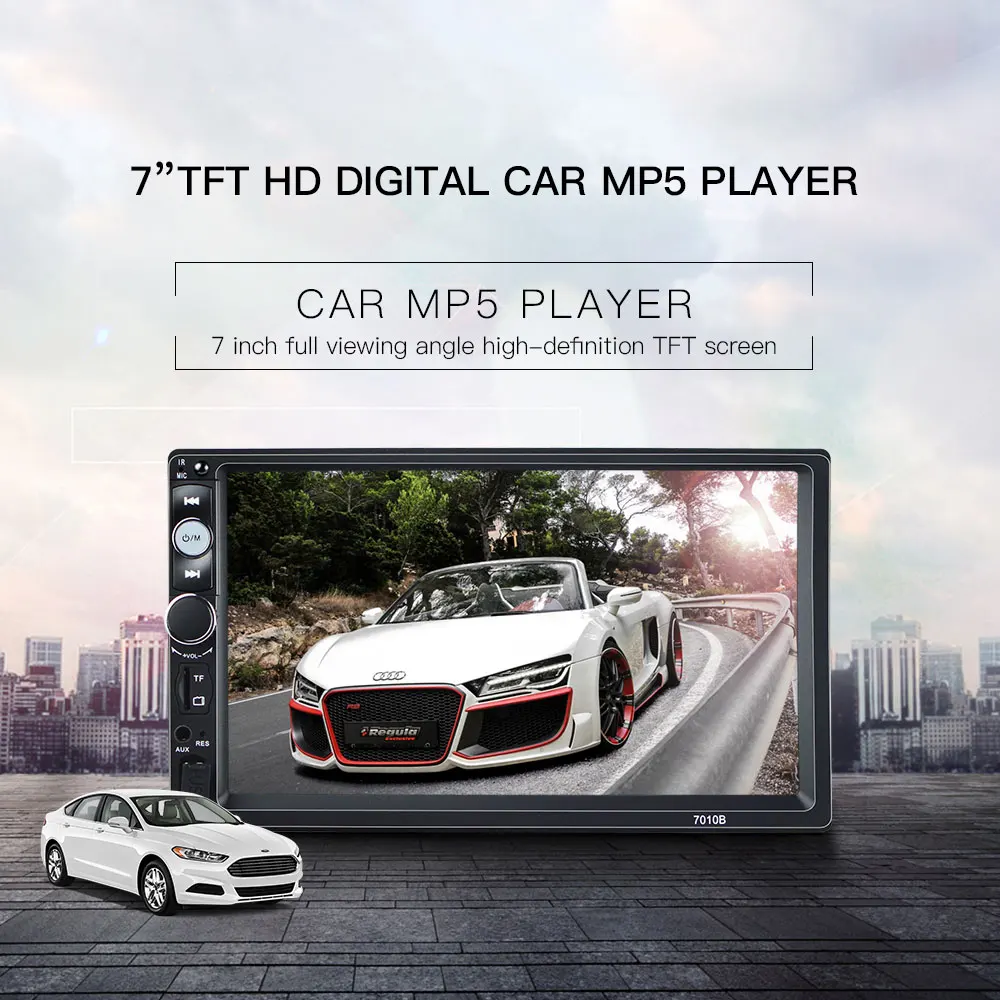 7010B Авторадио 2 Din автомобильный радиоприемник 7 "HD сенсорный экран Авто Аудио