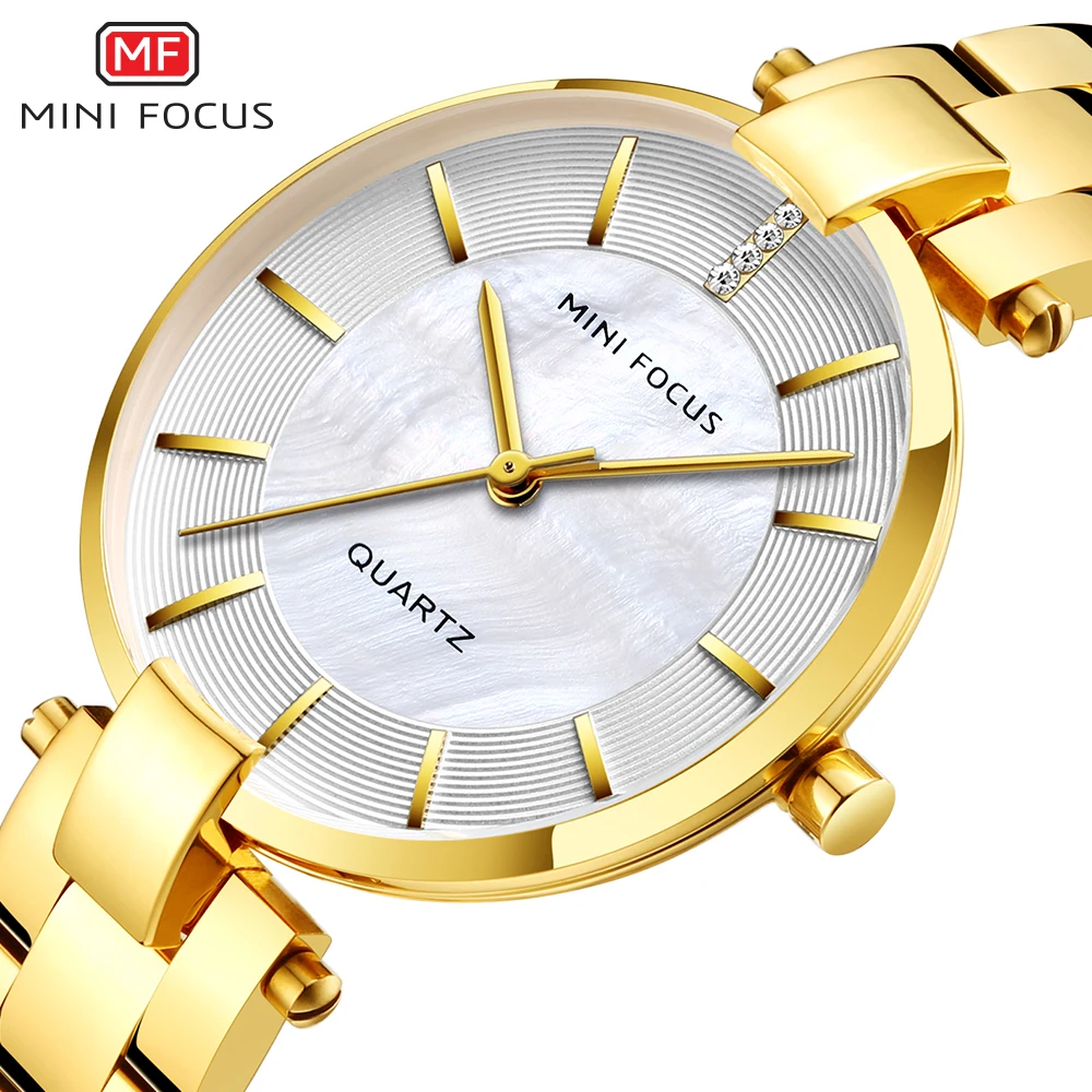 MINIFOCUS Gold Watches Women Quartz Lady Wrist Watch Women's Watches Luxury Fashion Stainless Steel Strap Ladies Wristwatch 2019
MINIFOCUS Gold Watches Women Quartz Lady Wrist Watch Women's Watches Luxury Fashion Stainless Steel Strap Ladies Wristwatch 2019