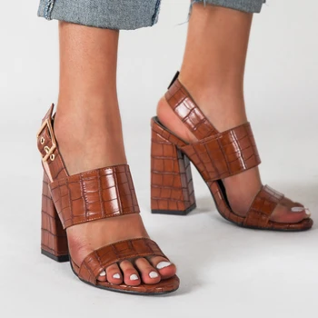 Classics Women Sandals Summer Crocodile Skin Style High Heels Ladies Dress Plus Size Square Heel Woman Shoes Peep Toe
Classics Women Sandals Summer Crocodile Skin Style High Heels Ladies Dress Plus Size Square Heel Woman Shoes Peep Toe