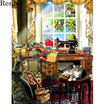 Full diamond embroidery cat pattern 5D diy diamond Painting Sewing machine cross stitch rhinestone mosaic Wall stickers decor
Full diamond embroidery cat pattern 5D diy diamond Painting Sewing machine cross stitch rhinestone mosaic Wall stickers decor