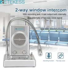 RETEKESS TW102 3W Window Counter Intercom System For Restaurant Bank Office Dining Hall Pharmacy 2 Way Counter Voice System
RETEKESS TW102 3W Window Counter Intercom System For Restaurant Bank Office Dining Hall Pharmacy 2 Way Counter Voice System