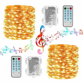 2pcs Sound Activated LED Music String Light 5M 10M 12Mode Waterproof Copper Wire Twinkle Light for Party Christmas Wedding Decor
2pcs Sound Activated LED Music String Light 5M 10M 12Mode Waterproof Copper Wire Twinkle Light for Party Christmas Wedding Decor