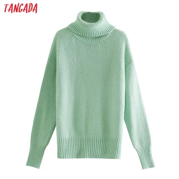 Tangada 2020 winter chic women oversized mint turtleneck sweater vintage ladies knitted jumper tops 3N14
Tangada 2020 winter chic women oversized mint turtleneck sweater vintage ladies knitted jumper tops 3N14