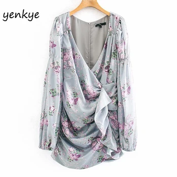 Sexy Women Floral Print Wrap Summer Dress Lady Cross V Neck Lantern Sleeve Ruffle Draped Mini Dress Short XNGC9616
Sexy Women Floral Print Wrap Summer Dress Lady Cross V Neck Lantern Sleeve Ruffle Draped Mini Dress Short XNGC9616