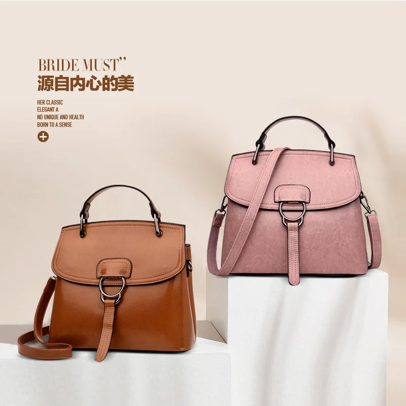 2019 Autumn And Winter New Style WOMEN'S Leather Bags Shoulder Hand Mommy Bag Oil Wax Cowhide Versatile Fashion Genuine Product
2019 Autumn And Winter New Style WOMEN'S Leather Bags Shoulder Hand Mommy Bag Oil Wax Cowhide Versatile Fashion Genuine Product