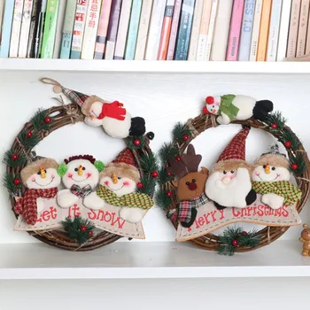 Handicraft Christmas deer Ring Dolls Simulation Garland Christmas Door Hanging Decoration Home Party Decoration
Handicraft Christmas deer Ring Dolls Simulation Garland Christmas Door Hanging Decoration Home Party Decoration