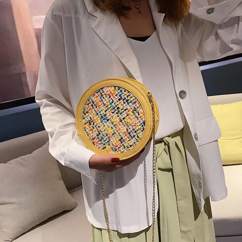 Bag Women's 2019 Autumn New Style Simple Woolen Small round Bag Korean-style Shoulder GIRL'S Bag
Bag Women's 2019 Autumn New Style Simple Woolen Small round Bag Korean-style Shoulder GIRL'S Bag
