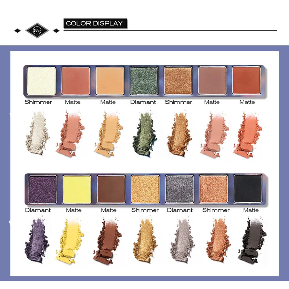Shining Matte Eye Shadow Palette 14 Colors Glitter Eyeshadow Matte Pigmented Eye Shadow Powder CJ666
Shining Matte Eye Shadow Palette 14 Colors Glitter Eyeshadow Matte Pigmented Eye Shadow Powder CJ666