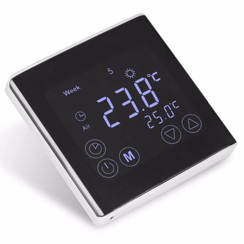 Thermostats LCD Weekly Programmable Underfloor Heating For Touch Screen Smart Home Room Digital Thermometer White Backlight
Thermostats LCD Weekly Programmable Underfloor Heating For Touch Screen Smart Home Room Digital Thermometer White Backlight