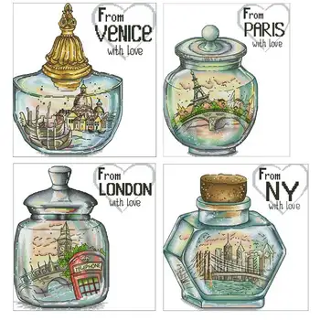 Landscape in a bottle patterns Counted Cross Stitch 11CT 14CT 18CT DIY Chinese Cross Stitch Kits Embroidery Needlework Sets
Landscape in a bottle patterns Counted Cross Stitch 11CT 14CT 18CT DIY Chinese Cross Stitch Kits Embroidery Needlework Sets