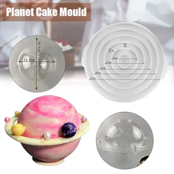 

Newly 3D Planet Cake Mold Chocolate Molds Plastic/Slicone for Bakery Mousse Cake Mold Kitchen Baking Tools TE889