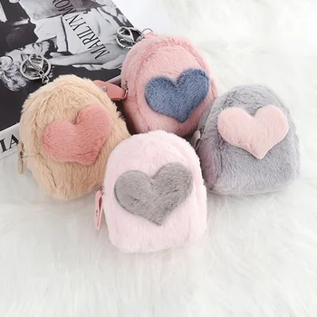 1PC Mini Plush Love Heart Coin Purse Earphone Storage Keychain Bag Purse Fashion Lipstick Money Winter Purse Pocket Bag Dropship
1PC Mini Plush Love Heart Coin Purse Earphone Storage Keychain Bag Purse Fashion Lipstick Money Winter Purse Pocket Bag Dropship