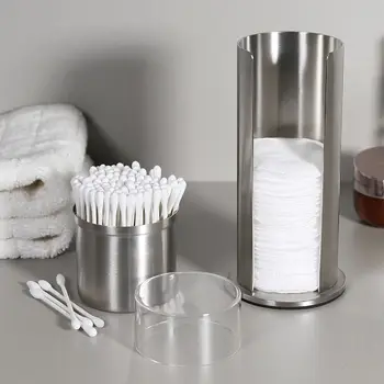 Cotton Swab Organizer Stainless Steel Round Make up Remover Cotton Pad Dispenser Double Layer Container
Cotton Swab Organizer Stainless Steel Round Make up Remover Cotton Pad Dispenser Double Layer Container