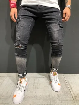 Brand Ripped Skinny Jeans Pant Casual Trousers 2019 Denim Black Jeans Homme Stretch Pencil Pants Plus Size Streetwear 3XL 4XL 
Brand Ripped Skinny Jeans Pant Casual Trousers 2019 Denim Black Jeans Homme Stretch Pencil Pants Plus Size Streetwear 3XL 4XL