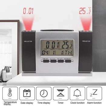 Projection Clock Digital Clock Projector On Ceiling With Snooze Function LCD Temperature Calendar Display For Bedroom Kitchen
Projection Clock Digital Clock Projector On Ceiling With Snooze Function LCD Temperature Calendar Display For Bedroom Kitchen