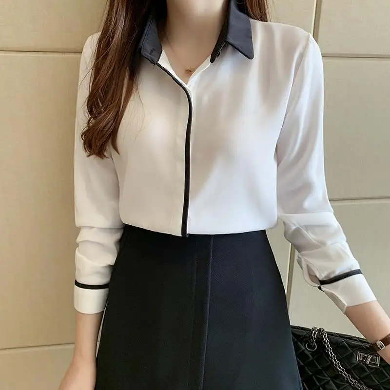 Women's Long Sleeved Chiffon Blouse, Professional Top, Foreign Style, White, New Fashion, Spring and Autumn, 2023
Women's Long Sleeved Chiffon Blouse, Professional Top, Foreign Style, White, New Fashion, Spring and Autumn, 2023