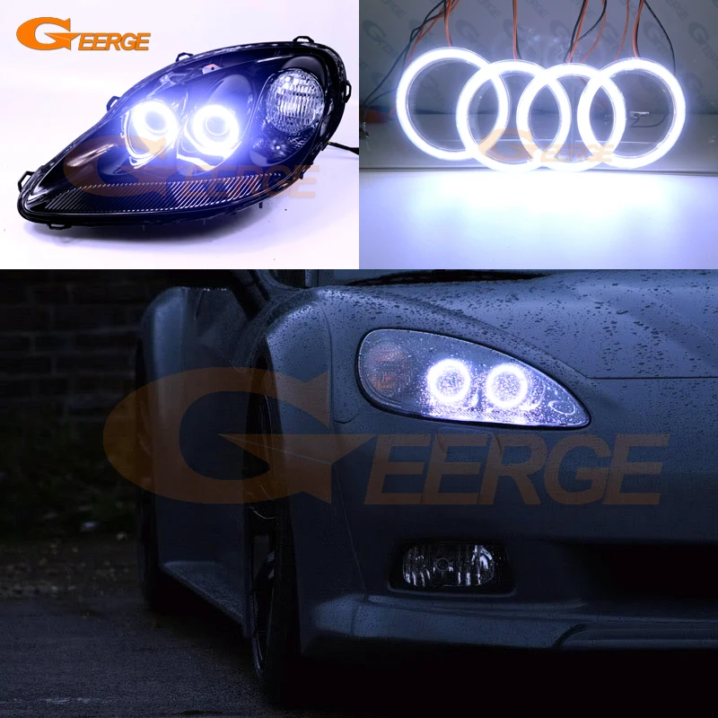 Для Chevrolet Corvette C6 2005 2013 отличный ультра яркий COB комплект светодиодов глаза ангела