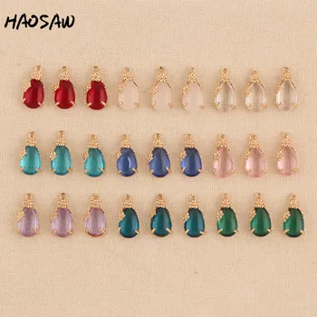 HAOSAW 8*17MM 6Pcs/Lot Flower Claw Design/Colorful/Crystal Charm/Cooper Jewelry Accessory/DIY Jewelry Making/Earring Findings
HAOSAW 8*17MM 6Pcs/Lot Flower Claw Design/Colorful/Crystal Charm/Cooper Jewelry Accessory/DIY Jewelry Making/Earring Findings