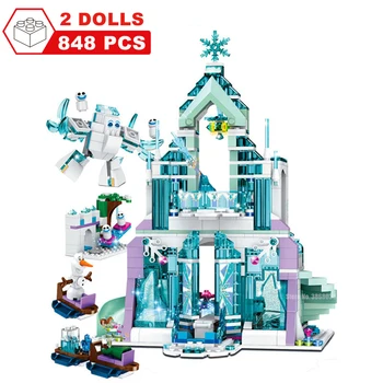 848pcs Snow World Series Elsa`s Magical Ice Castle Set Girls Building Blocks Bricks DIY Toys Girl Friend
848pcs Snow World Series Elsa`s Magical Ice Castle Set Girls Building Blocks Bricks DIY Toys Girl Friend