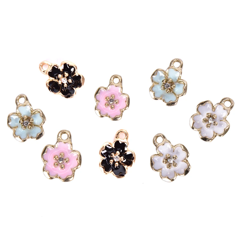 10Pcs Enamel Alloy Flower Blossom Charms Oil Drop Pendants DIY Bracelet Necklace Anklet Findings Jewelry Making Crafts 4 Colors 
10Pcs Enamel Alloy Flower Blossom Charms Oil Drop Pendants DIY Bracelet Necklace Anklet Findings Jewelry Making Crafts 4 Colors