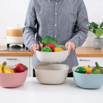 2 in 1 Kitchen Strainer/Colander Bowl Sets, Large Plastic Washing Bowl and Strainer, Detachable Colanders Strainers Set
2 in 1 Kitchen Strainer/Colander Bowl Sets, Large Plastic Washing Bowl and Strainer, Detachable Colanders Strainers Set