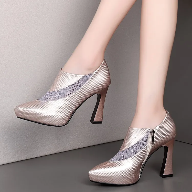 Europe And America Autumn Deep Mouth Fashion Shoes Spring And Autumn New Style Full-grain Leather Waterproof Platform Side Zippe
Europe And America Autumn Deep Mouth Fashion Shoes Spring And Autumn New Style Full-grain Leather Waterproof Platform Side Zippe