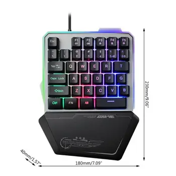 G40 One-Handed RGB 35-Key Mini Gaming Keyboard RGB LED Backlit Keyboard for Tablet PC Computers
G40 One-Handed RGB 35-Key Mini Gaming Keyboard RGB LED Backlit Keyboard for Tablet PC Computers