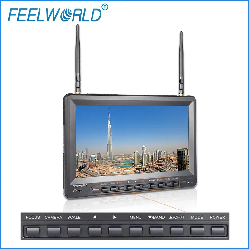 

Feelworld FPV1032 10.1 Inch IPS FPV Monitor with Built-in Battery Dual 5.8G 32CH Diversity Receiver 1024x600 Wireless Monitors