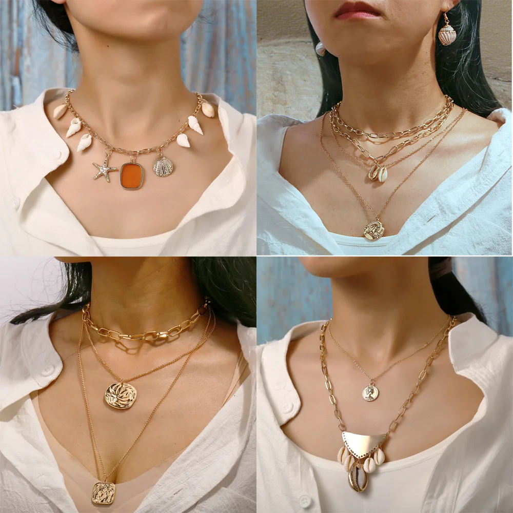 Pendant Necklace Bohemian Female Double-layer Necklace Retro Gold Carved Coin Necklace Jewelry New 2019
Pendant Necklace Bohemian Female Double-layer Necklace Retro Gold Carved Coin Necklace Jewelry New 2019