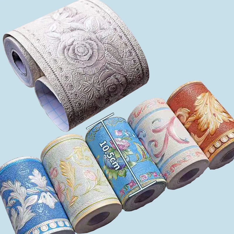 DIY Emboss Wall Border Stickers Vinyl Waterproof Home Decor Self Adhesive Wallpaper Foot Waist Line Sticker Kitchen Decoration 
DIY Emboss Wall Border Stickers Vinyl Waterproof Home Decor Self Adhesive Wallpaper Foot Waist Line Sticker Kitchen Decoration