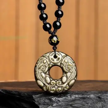 LETSFUN Fine Jewelry 100% Natura LIce Gold Obsidian Black Pendant Chinese Dragon Pixiu Lucky Donut Free Shipping
LETSFUN Fine Jewelry 100% Natura LIce Gold Obsidian Black Pendant Chinese Dragon Pixiu Lucky Donut Free Shipping