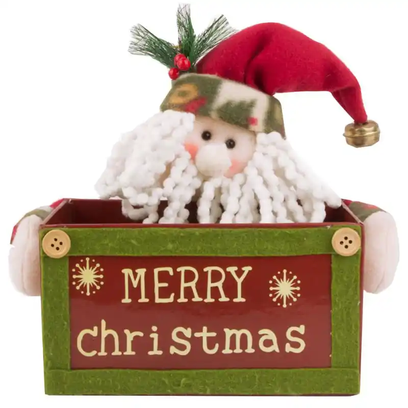 cute christmas gift candy box santa snowman fabric storage boxes